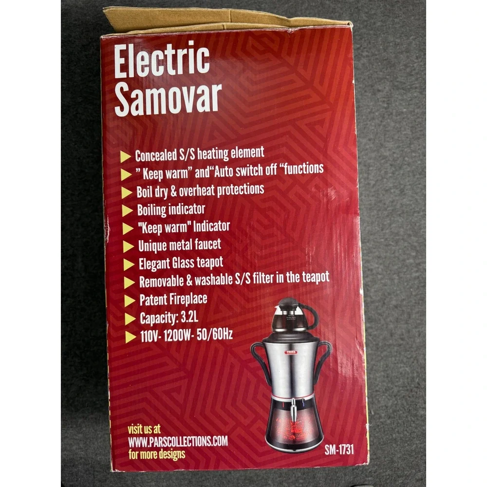 PARS Electric Samovar Fireplace Design 3.2L - Missing Lever - RARE